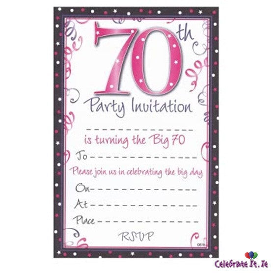 Party Invitations - 70th