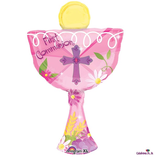 First Communion - Supershape Chalice Foil Balloon