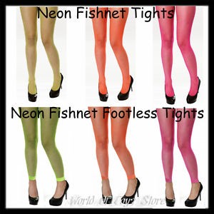 Neon Fishnet Tights 