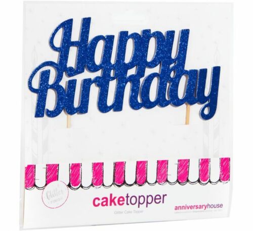 Happy Birthday Cake Toppers Glitter