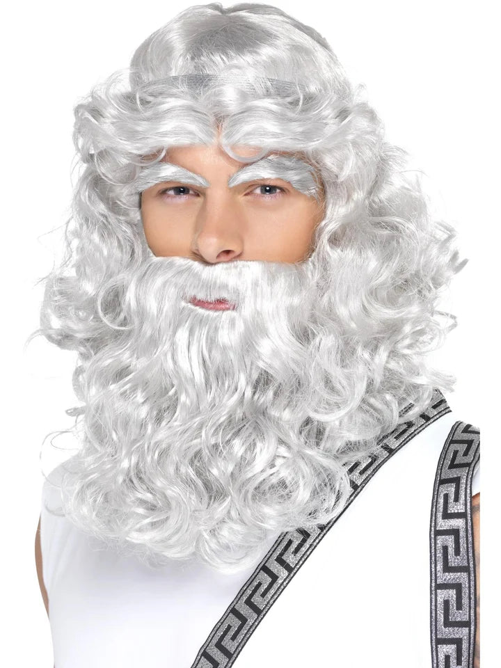WHITE  WIG & BEARD COSTUMES