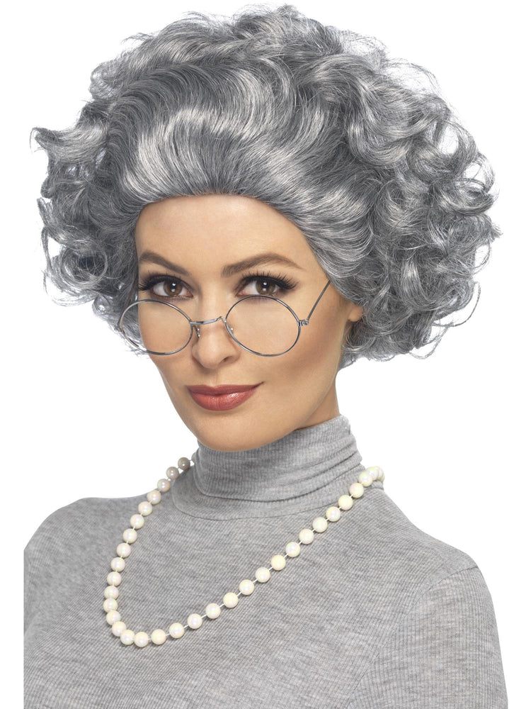 Granny Bun Wig Costume