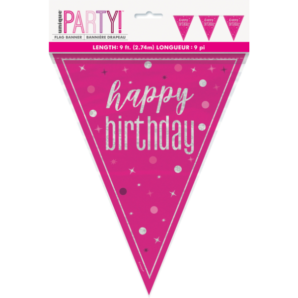 Glitzy Happy Birthday Bunting