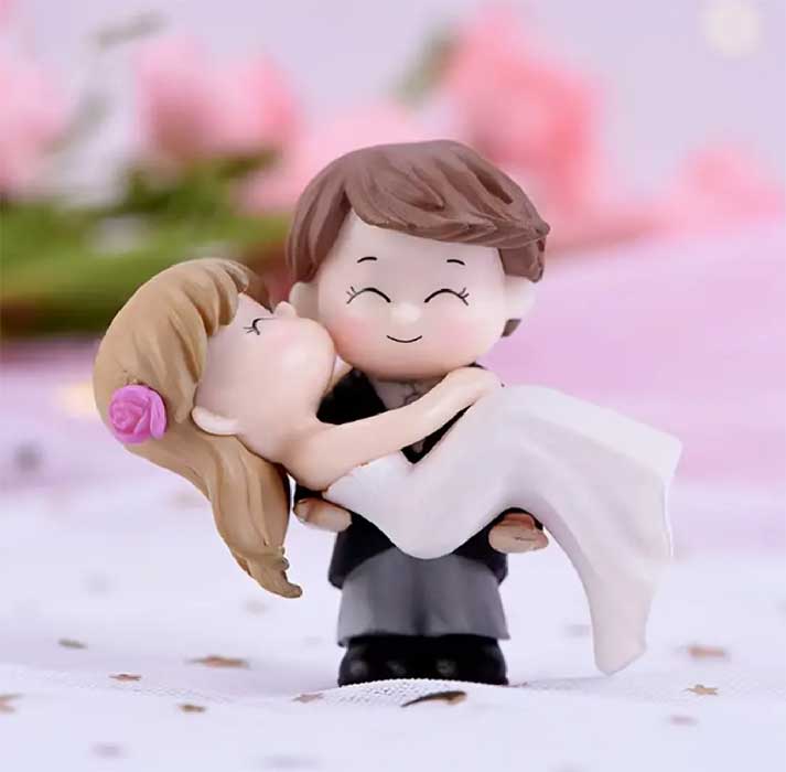 Mini Wedding Cake Topper