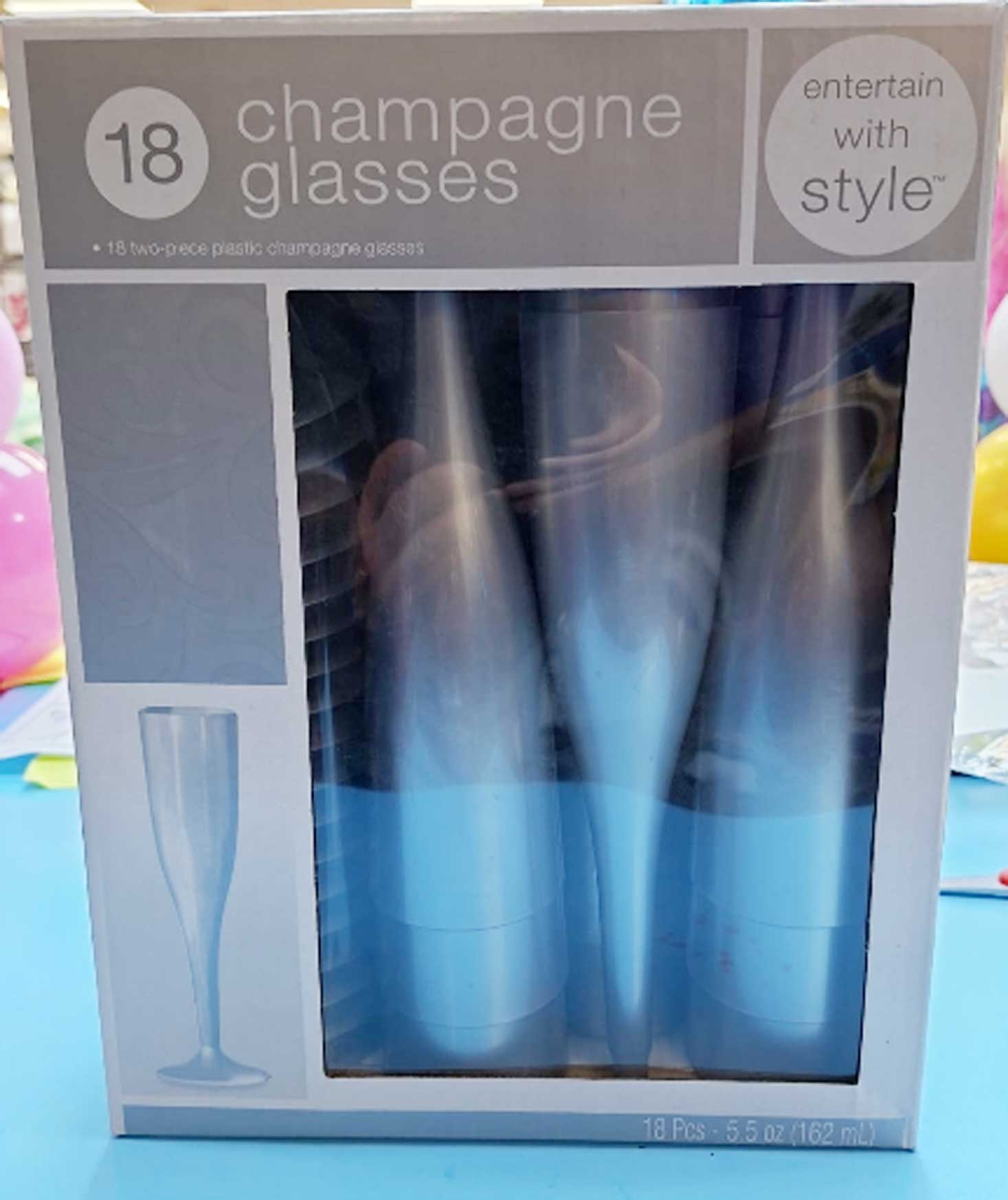 Plastic Disposable - Champagne - Wine Glasses