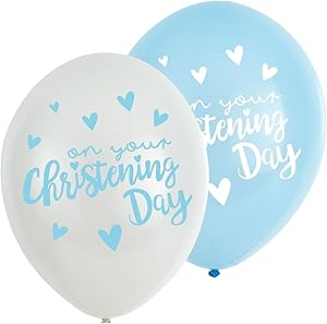 Blue Christening Balloons