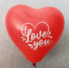 Heart Shape Red Balloons - 6 p pack