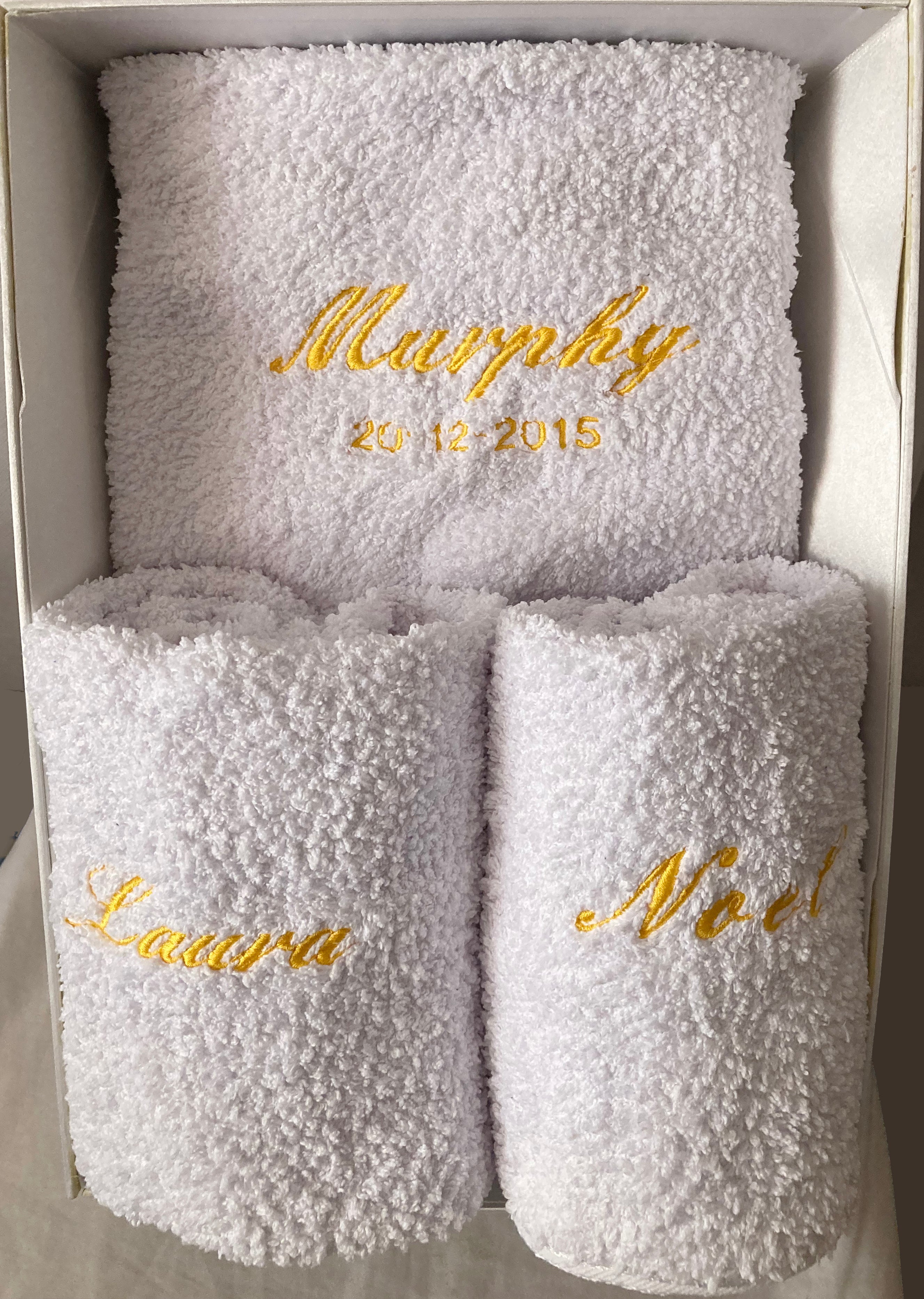 Luxury Personalised Embroidered Towel Set