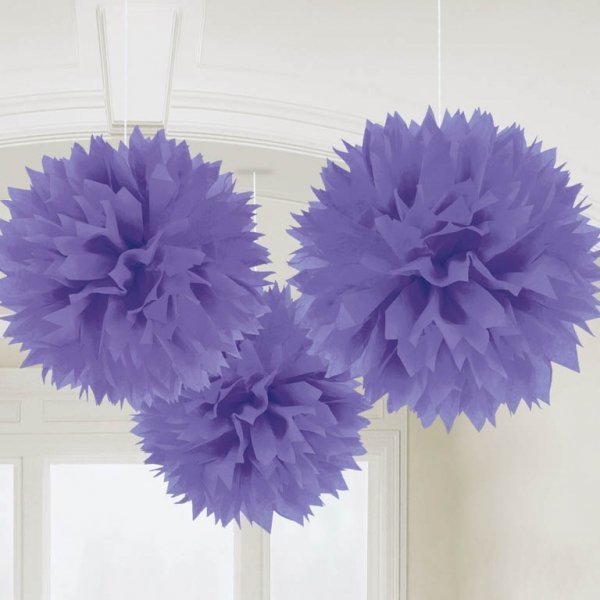Blue & White Fluffy Decorations