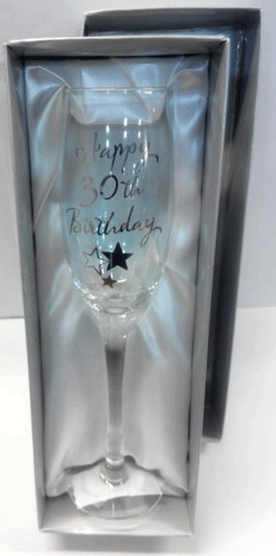 Happy 30th  Birthday Champagne Glass