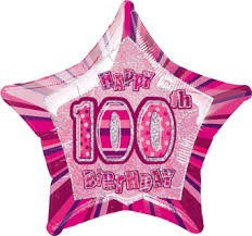 16th Star - Foil Balloon - Pink