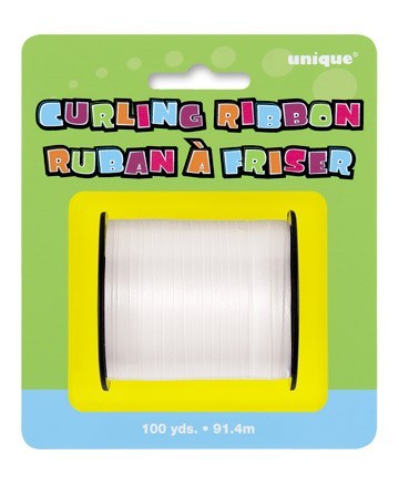 Curling Ribbon - White - 90m