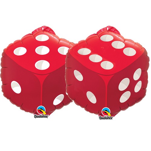 Red Dice - Foil Balloon