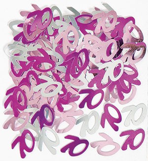 Glitzy Pink Confetti - 60th