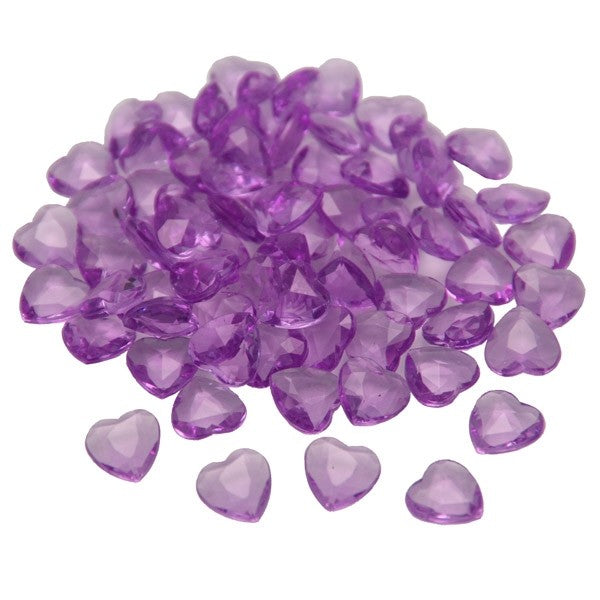Crystal Hearts Confetti - Purple