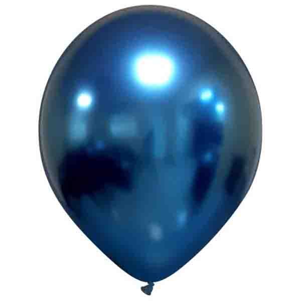 10 blue chromum balloons.