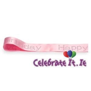 40mm Satin Ribbon - Happy Birthday