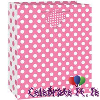 Pink Polka Dot Gift Bag