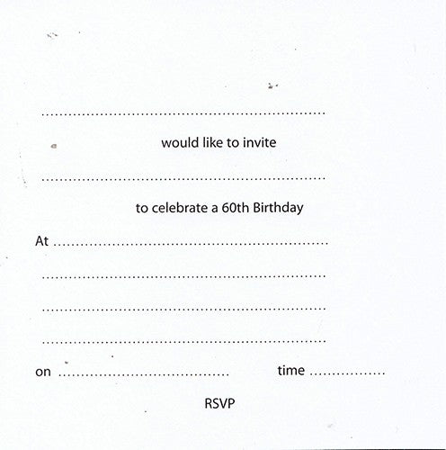 60th Birthday Invitation 