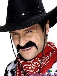Cowboy Moustache- Black