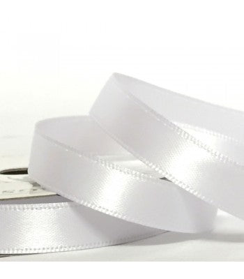Double Sided Satin Ribbon - Icing White