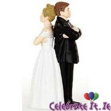 Arguing Bride and Groom - Cake Topper