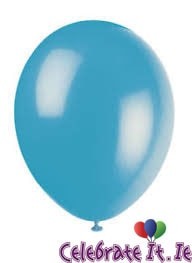 Turquoise Latex Balloons - 10 Pack