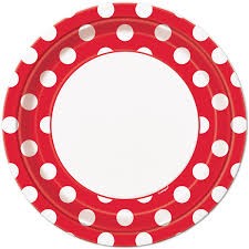 Red Polka Dot - Paper Plates
