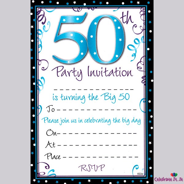 50th-  Birthday Invitations