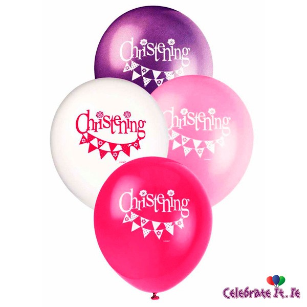 Christening Balloons - 12" (x 8)