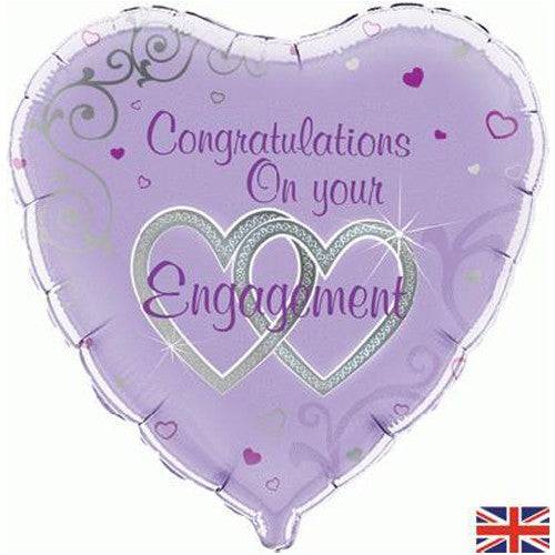 Purple Engagement - Foil Balloon
