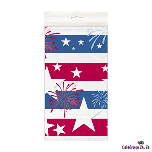 American Flag Paper Tablecover