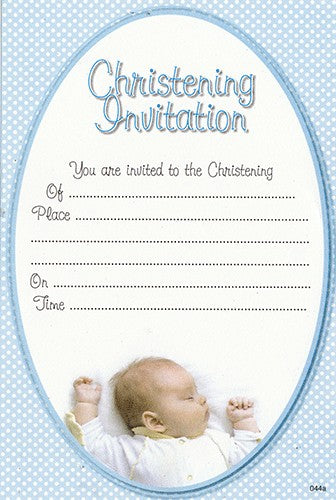 Christening Invitations - Blue