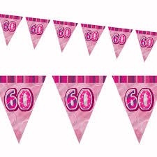 Pink Sparkly 60h Bunting 