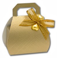 Gold Silk Handbag Box