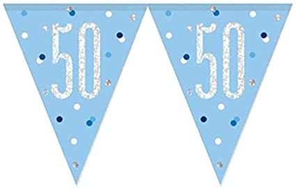 50 Blue and Silver Glitz Buntings