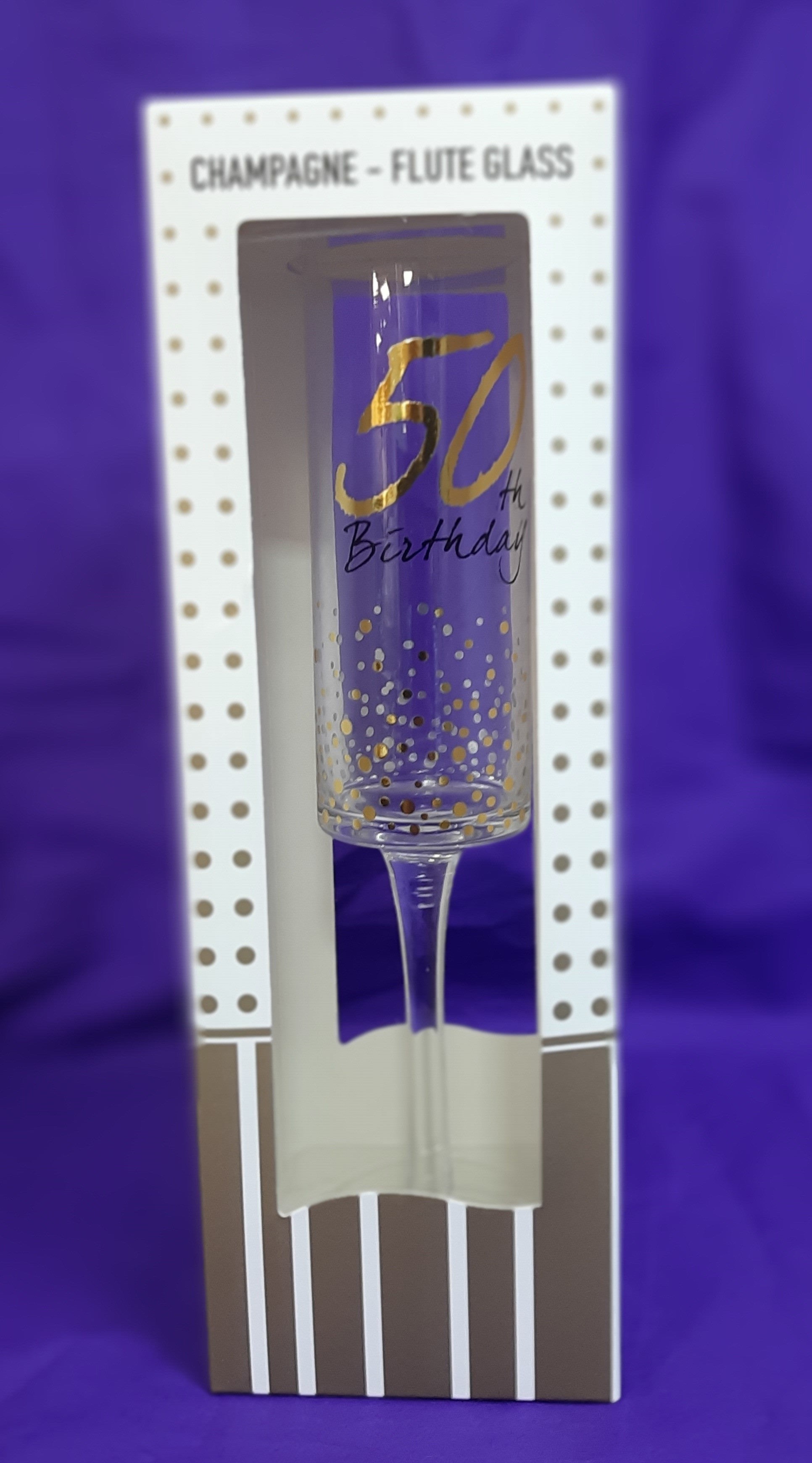Happy 50th Birthday Champagne Flute