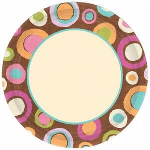 Cocoa Dots Polka Brown Plates