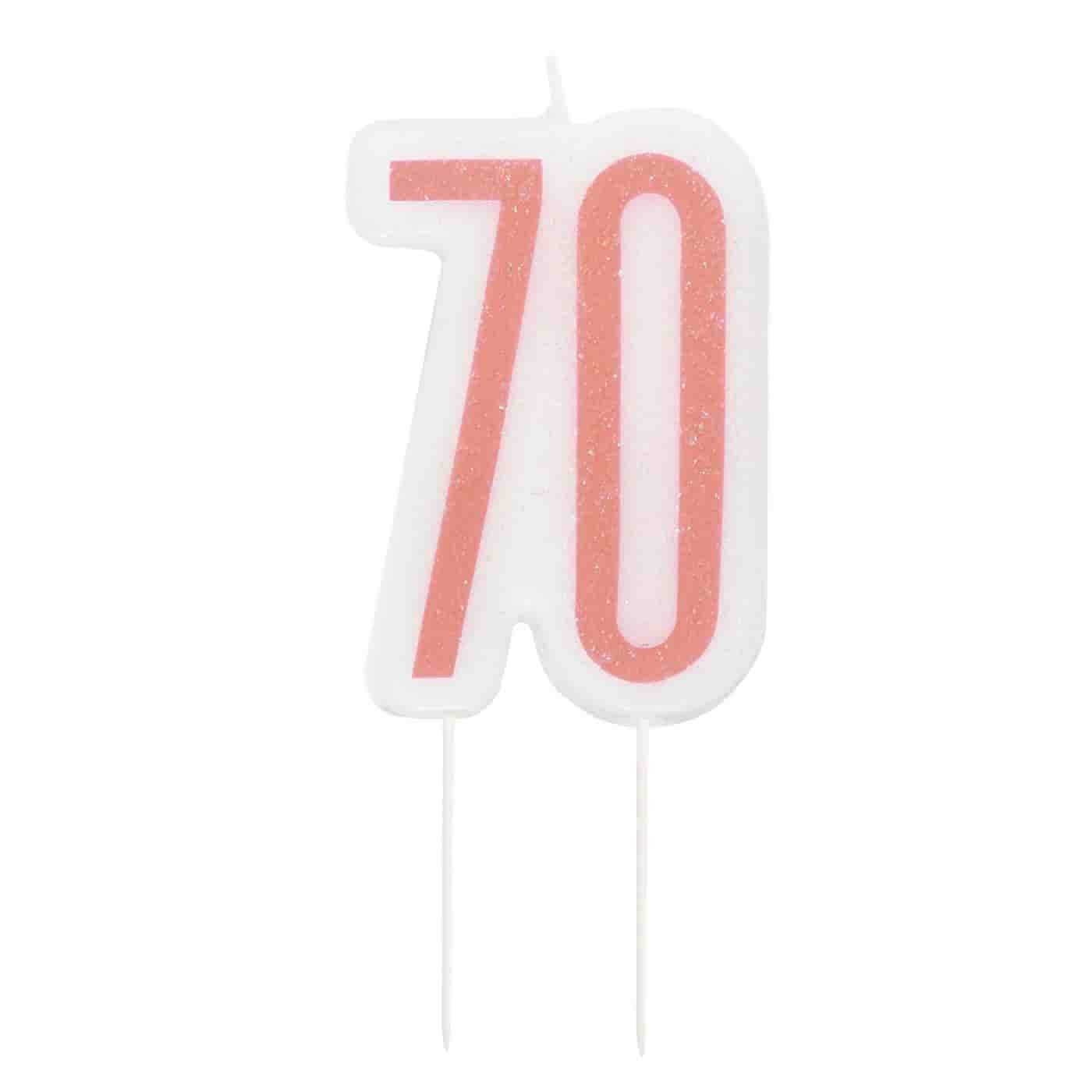 70th Birthday Cake Candle