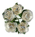 Miniature Tea Rose - Silver/White