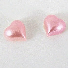 Pink Self Adhesive Pearl Hearts (24 Pk)
