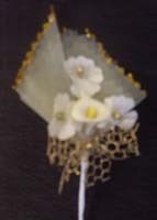 Ivory Flower Favour on Stick