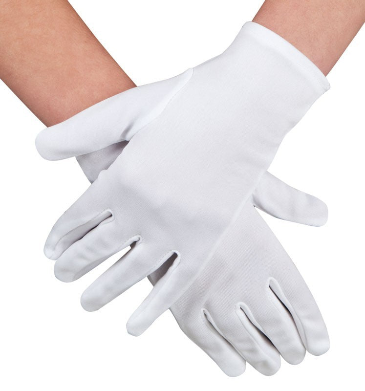 Mens White Dress/Santa Gloves