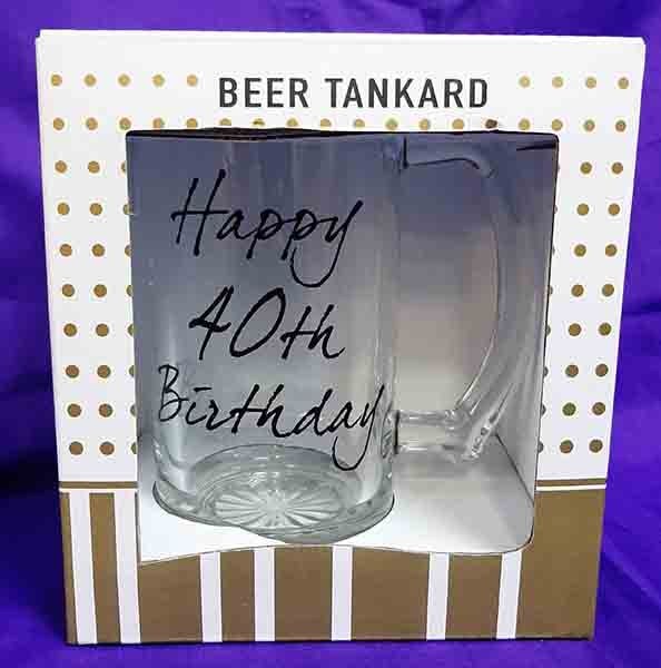 Happy Birthday Tankard - 40th