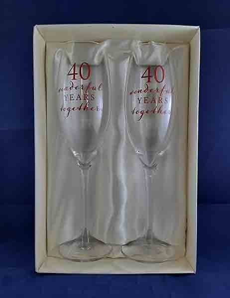Champagne Flute - 40th Anniversary
