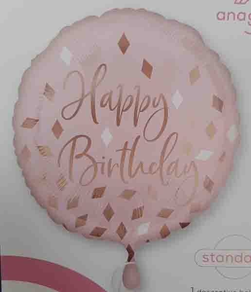 Pink Happy Birthday Balloon