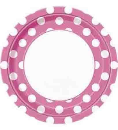 Pink Polka Dot Party Plates