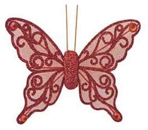 Fuchsia Glitter Butterfly