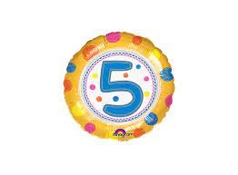 5th birthday balloon