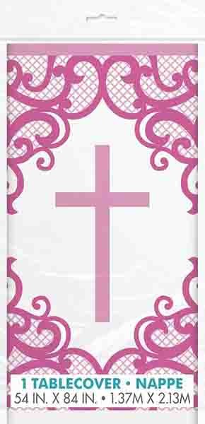 Radiant Cross - Pink Tablecover